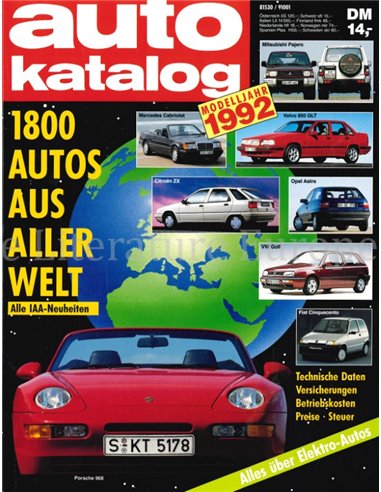 1992 AUTO KATALOG GERMAN 35