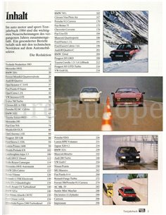 1984 AUTO MOTOR UND SPORT TESTJAHRBUCH GERMAN  2
