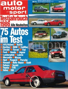 1986 AUTO MOTOR UND SPORT TESTJAHRBUCH GERMAN 