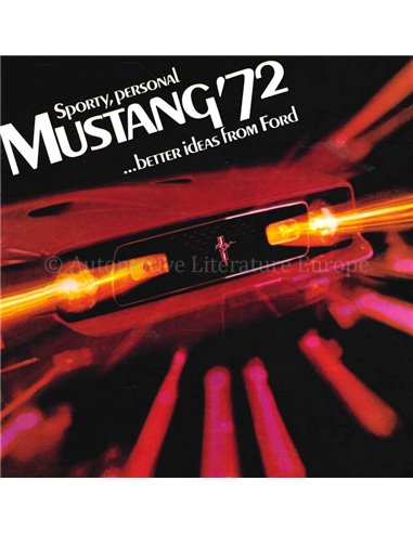 1972 FORD MUSTANG BROCHURE ENGELS (USA)
