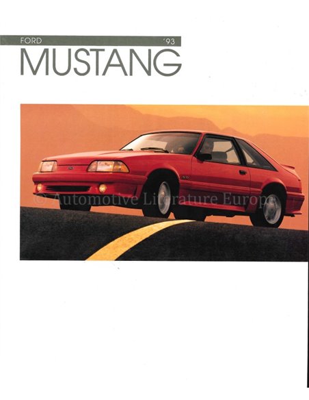 1993 FORD MUSTANG BROCHURE ENGELS | ARABIC
