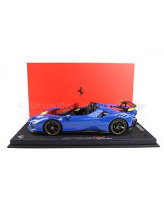 2023 FERRARI SF90XX STRADALE DYNO LIGHT BLUE AND YELLOW MODELCAR 28/240