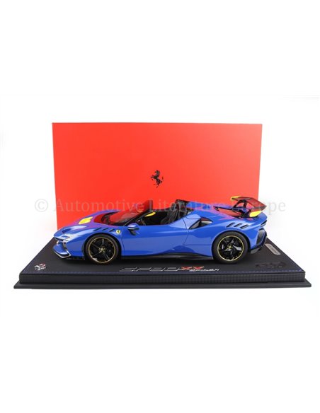 2023 FERRARI SF90XX SPIDER DYNO LIGHT BLUE AND YELLOW MODELAUTO 28/240