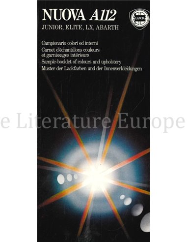 1982 LANCIA A112 KLEUREN & INTERIEUR BROCHURE