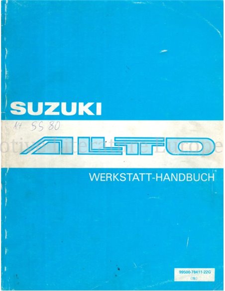1981 SUZUKI ALTO WORKSHOP MANUAL GERMAN