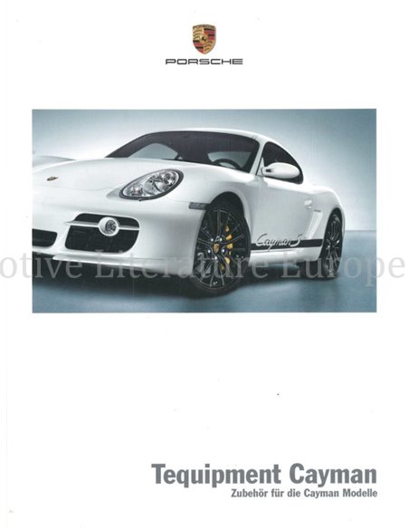 2009 PORSCHE CAYMAN TEQUIPMENT BROCHURE GERMAN