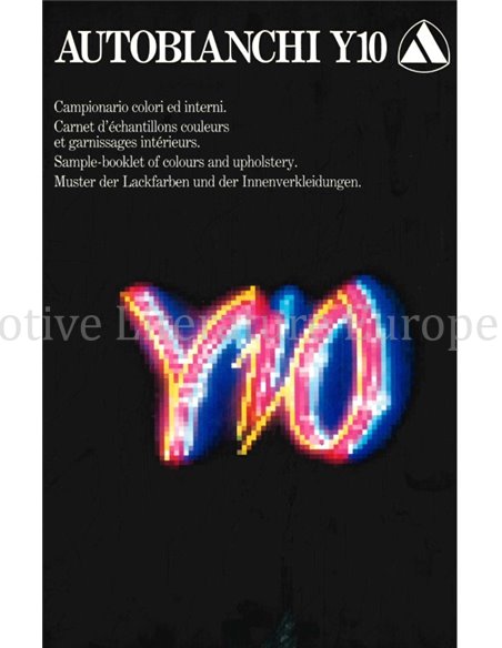 1987 LANCIA AUTOBIANCHI Y10 KLEUREN & INTERIEUR BROCHURE
