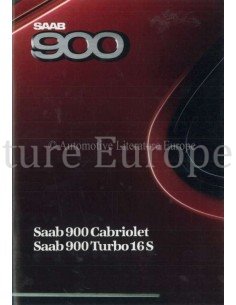 1988 SAAB 900 BROCHURE NEDERLANDS