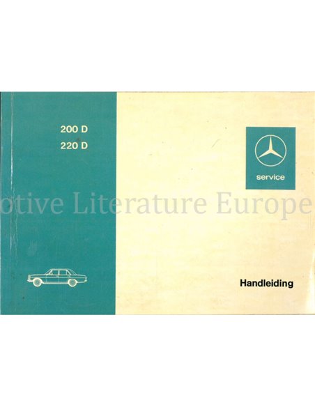 1973 MERCEDES BENZ E CLASS OWNERS MANUAL DUTCH