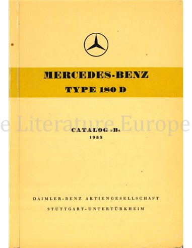 1955 MERCEDES BENZ 180 D SPARE PARTS MANUAL GERMAN