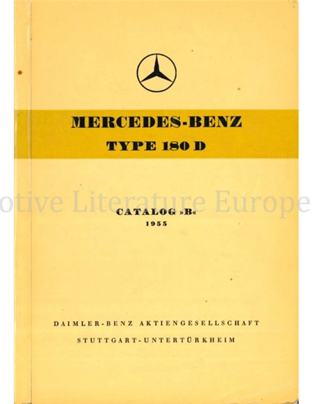 1955 MERCEDES BENZ 180 D ERSATZTEILKATALOG DEUTSCH
