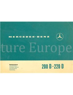 1970 MERCEDES BENZ E KLASSE BETRIEBSANLEITUNG NIEDERLÄNDISCH
