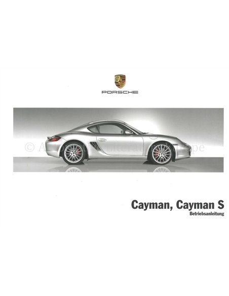 2008 PORSCHE CAYMAN | S BETRIEBSANLEITUNG DEUTSCH