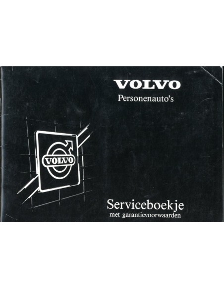 1986 VOLVO ONDERHOUDSBOEKJE NEDERLANDS