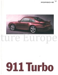 1995 PORSCHE 911 TURBO HARDCOVER PROSPEKT DEUTSCH