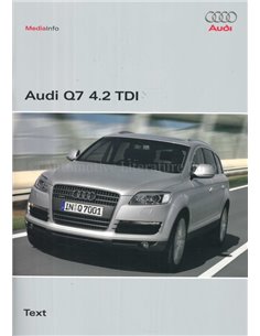 2007 AUDI Q7 HARDCOVER PRESSEMAPPE DEUTSCH 2