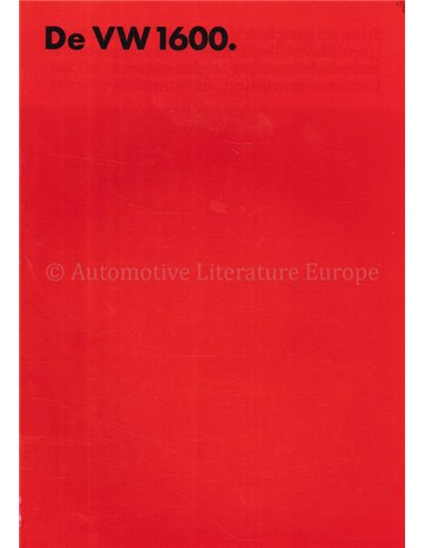 1970 VOLKSWAGEN 1600 PROSPEKT NIEDERLÄNDISCH