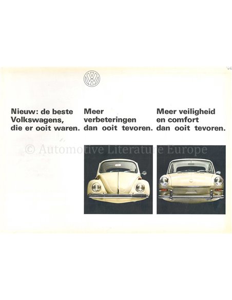 1967 VOLKSWAGEN PROGRAMMA BROCHURE NEDERLANDS