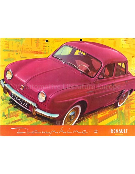 1957 RENAULT DAUPHINE BROCHURE NEDERLANDS