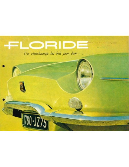 1962 RENAULT FLORIDE PROSPEKT NIEDERLÄNDISCH