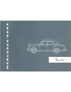1956 MERCEDES BENZ 190 PROSPEKT NIEDERLÄNDISCH