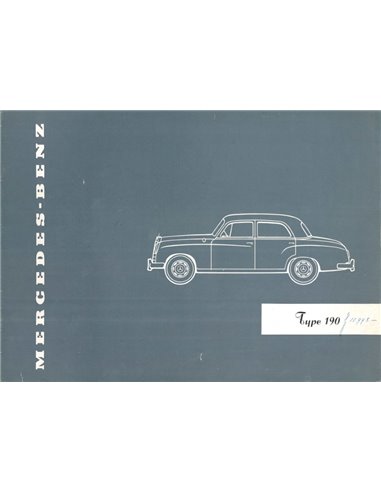 1956 MERCEDES BENZ 190 PROSPEKT NIEDERLÄNDISCH