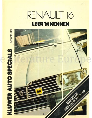 1965-1975 RENAULT 16 REPAIR MANUAL DUTCH