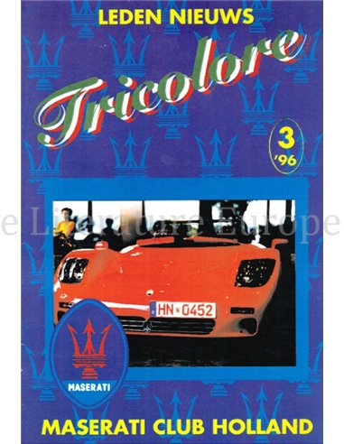 1996-3 TRICOLORE, MASERATI CLUB HOLLAND MAGAZIN NIEDERLÄNDISCH
