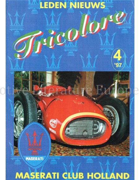 1997-4 TRICOLORE, MASERATI CLUB HOLLAND MAGAZINE DUTCH 