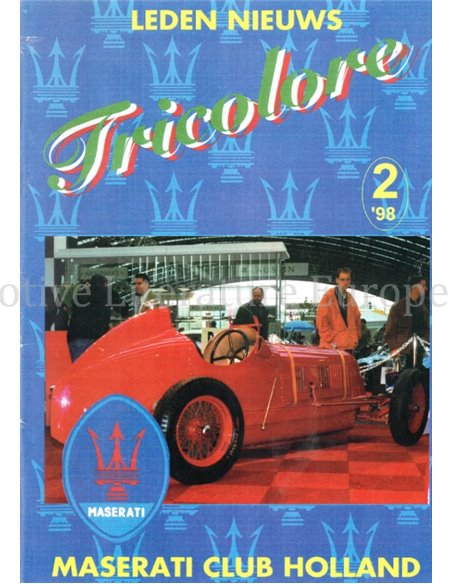 1998-2 TRICOLORE, MASERATI CLUB HOLLAND MAGAZIN NIEDERLÄNDISCH