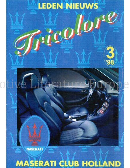 1998-3 TRICOLORE, MASERATI CLUB HOLLAND MAGAZIN NIEDERLÄNDISCH