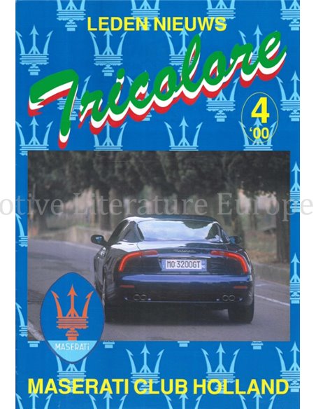 2000-4 TRICOLORE, MASERATI CLUB HOLLAND MAGAZINE DUTCH 