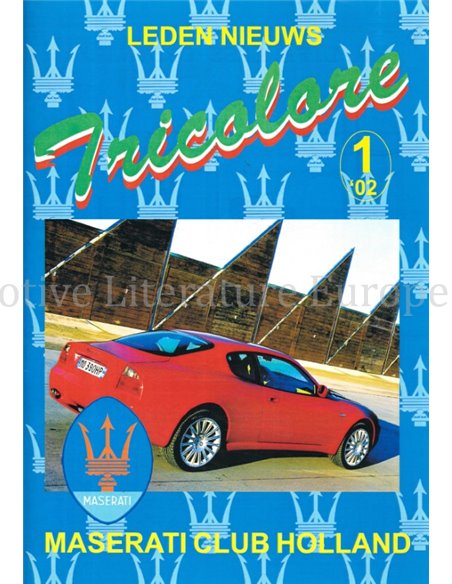 2002-1 TRICOLORE, MASERATI CLUB HOLLAND MAGAZINE DUTCH 
