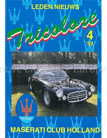 2002-4 TRICOLORE, MASERATI CLUB HOLLAND MAGAZINE NEDERLANDS
