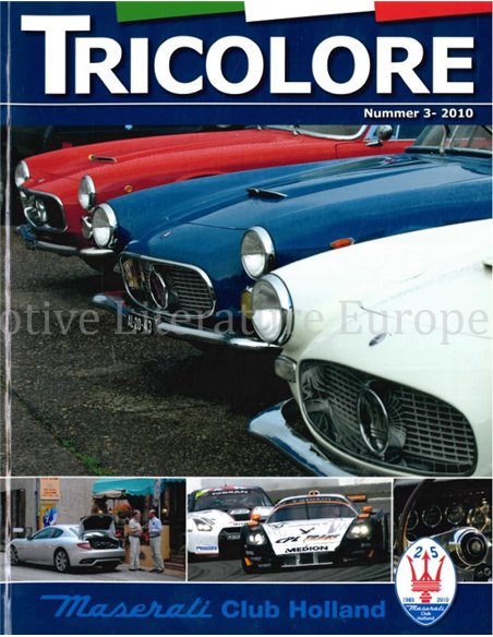 2010-3 TRICOLORE, MASERATI CLUB HOLLAND MAGAZINE DUTCH 