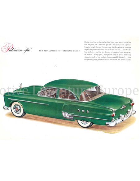 1951 PACKARD PATRICIAN 400 BROCHURE ENGLISH (USA)