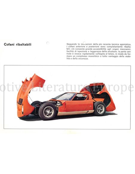 1967 LAMBORGHINI MIURA P 400 PROSPEKT ITALIENISCH