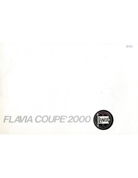 1969 LANCIA FLAVIA COUPÉ 2000 BROCHURE 