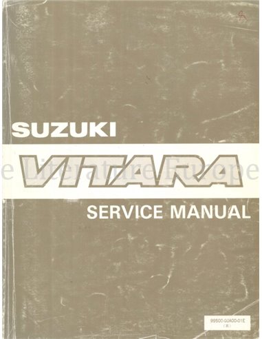 1988 SUZUKI VITARA WERKPLAATSHANDBOEK ENGELES