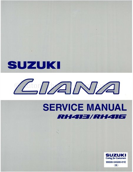 2001 SUZUKI LIANA WORKSHOP MANUAL ENGLISH