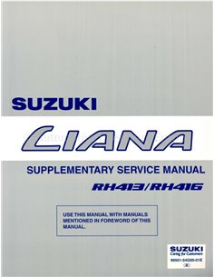2001 SUZUKI LIANA WERKSTATTHANDBUCH ENGLISCH 2