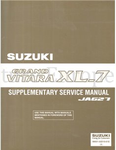 2002 SUZUKI GRAND VITARA XL-7  WERKSTATTHANDBUCH ENGLISCH