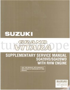 2003 SUZUKI GRAND VITARA RHW MOTOR WERKSTATTHANDBUCH ENGLISCH