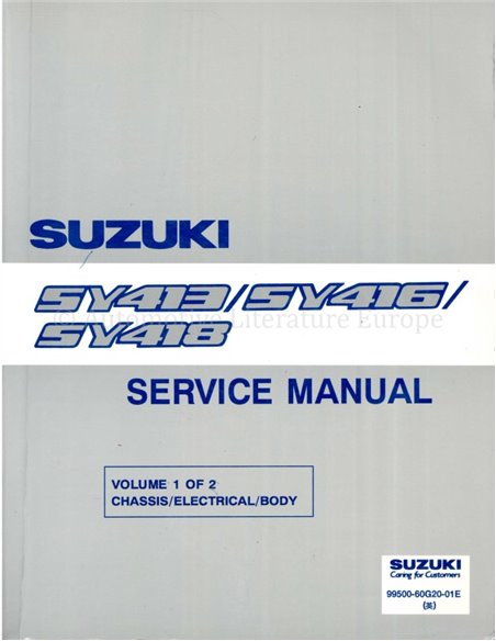2000 SUZUKI BALENO WERKSTATTHANDBUCH ENGLISCH (3 BÜCHER)
