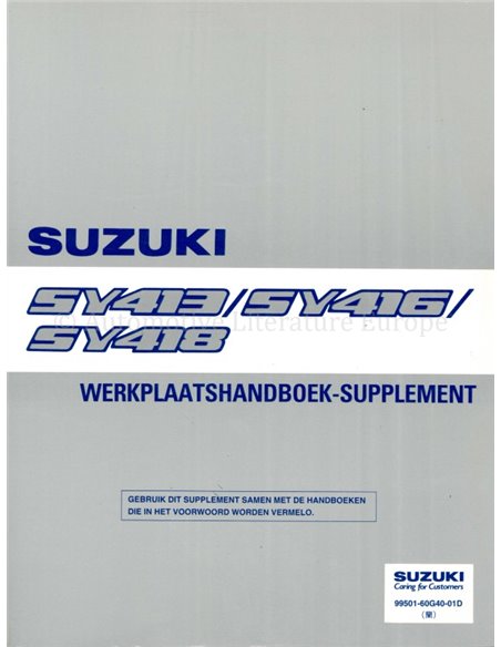 2000 SUZUKI BALENO WERKSTATTHANDBUCH ENGLISCH (3 BÜCHER)