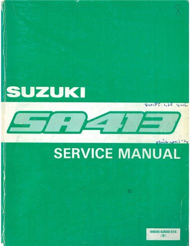 1984 SUZUKI SWIFT WERKSTATTHANDBUCH ENGLISCH