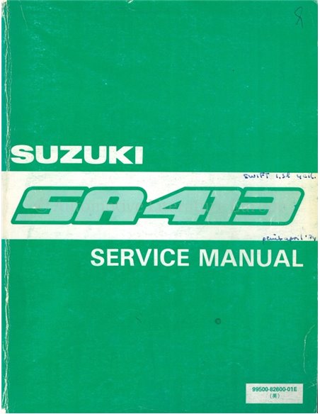 1984 SUZUKI SWIFT WERKSTATTHANDBUCH ENGLISCH