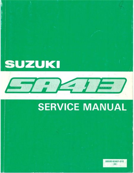 1985 SUZUKI SWIFT WERKSTATTHANDBUCH ENGLISCH