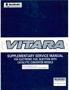1991 SUZUKI VITARA (SUPPLEMENT) WORKSHOP MANUAL ENGLISH
