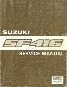 1989 SUZUKI SWIFT WORKSHOP MANUAL ENGLISH